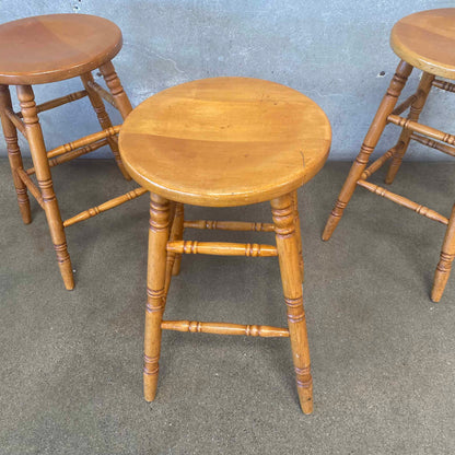 Set of Three Vintage Barstools Circa 1960's