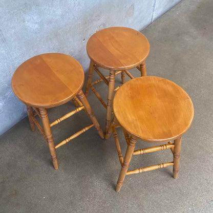 Set of Three Vintage Barstools Circa 1960's