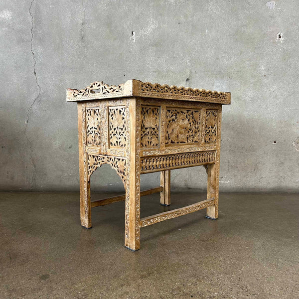 Asian Hand Carved Side Table
