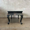 Black Asian Hand Carved Coffee Table w/ Glass