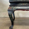 Black Asian Hand Carved Coffee Table w/ Glass