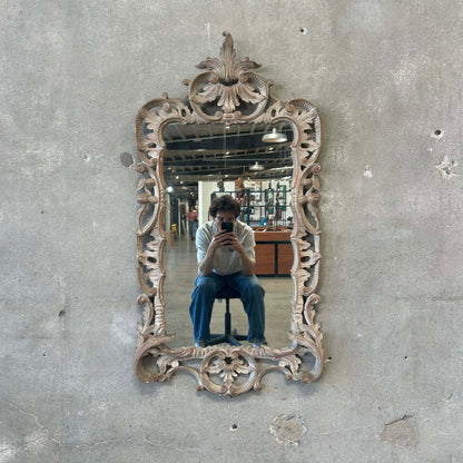 Vintage Carved Mirror Made of Wood #1