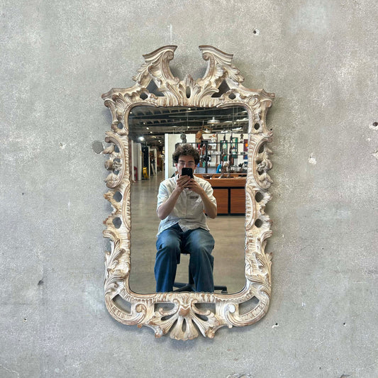 Vintage Carved Mirror Made of Wood #2