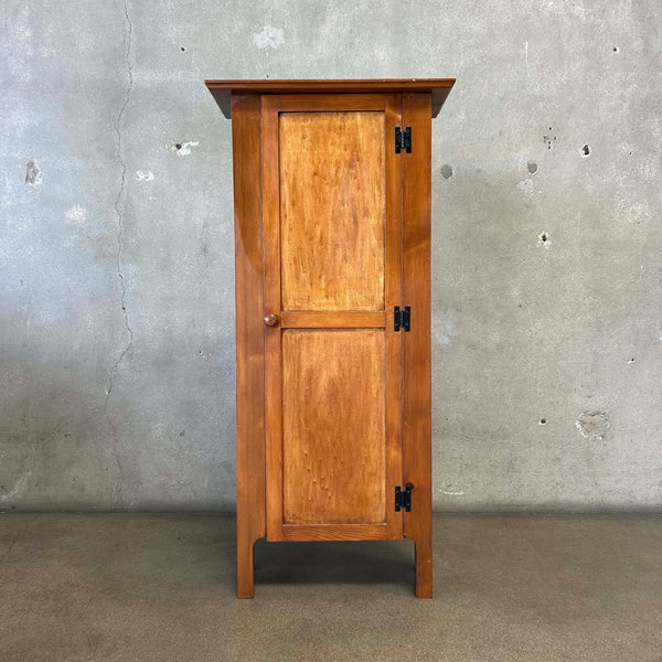 Vintage Solid Wood Pantry Cabinet - Pine w/ Four Shelves