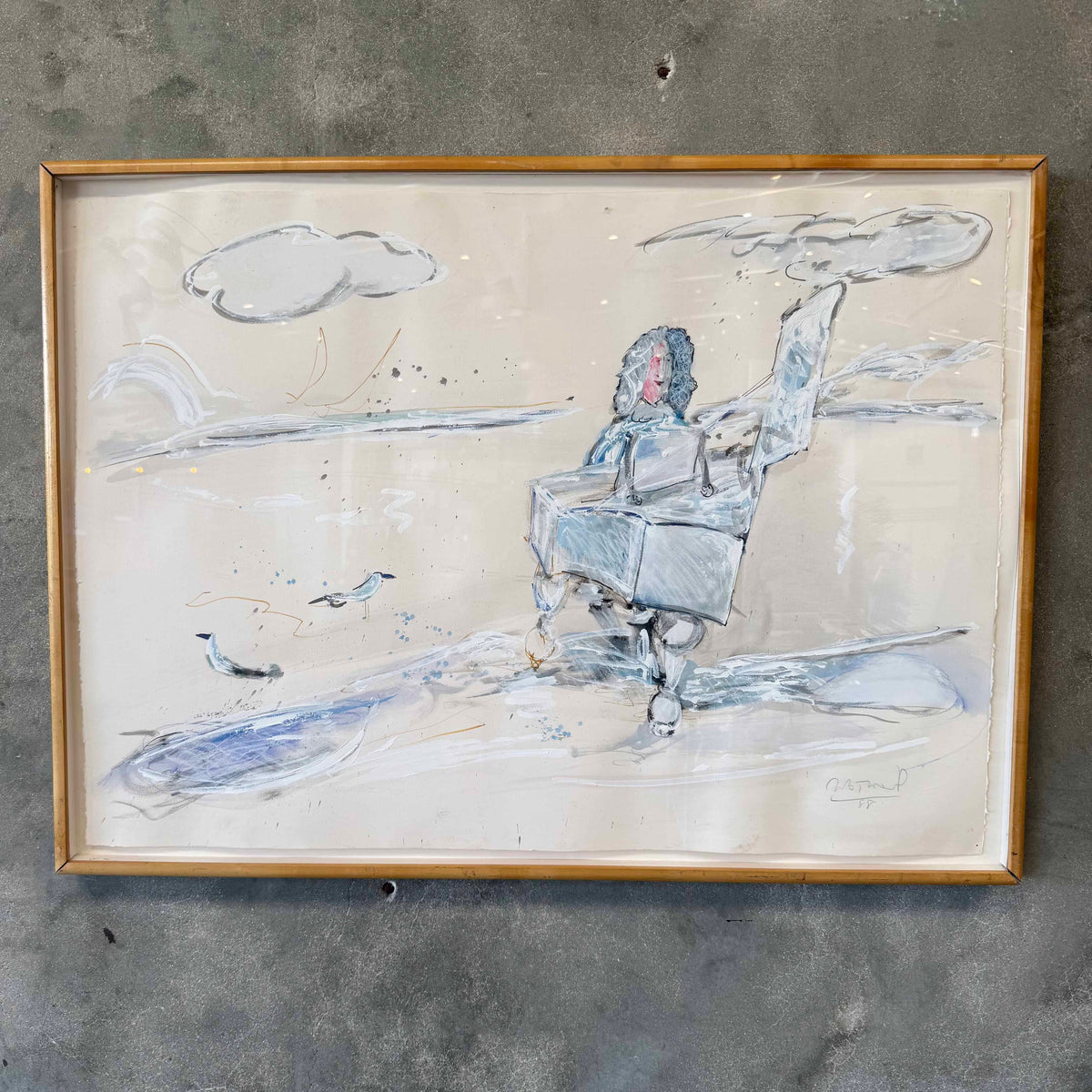 1988 Painting of Beethoven at Piano
