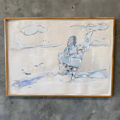 1988 Painting of Beethoven at Piano