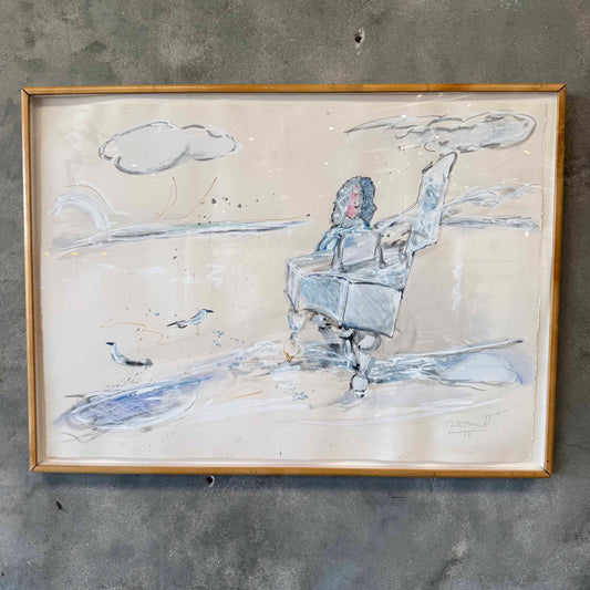 1988 Painting of Beethoven at Piano