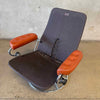 1971 Camel Leather Ekornes "Stressless" Recliner & Ottoman