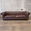 Brown Leather Chesterfield Sofa