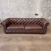 Brown Leather Chesterfield Sofa