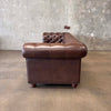 Brown Leather Chesterfield Sofa