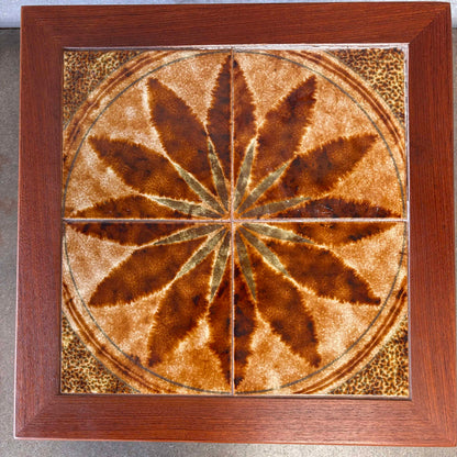 Vintage Danish Modern Teak w/Tile Top Side Table