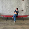 9' Vintage Surfboard Bench With Hairpin Legs