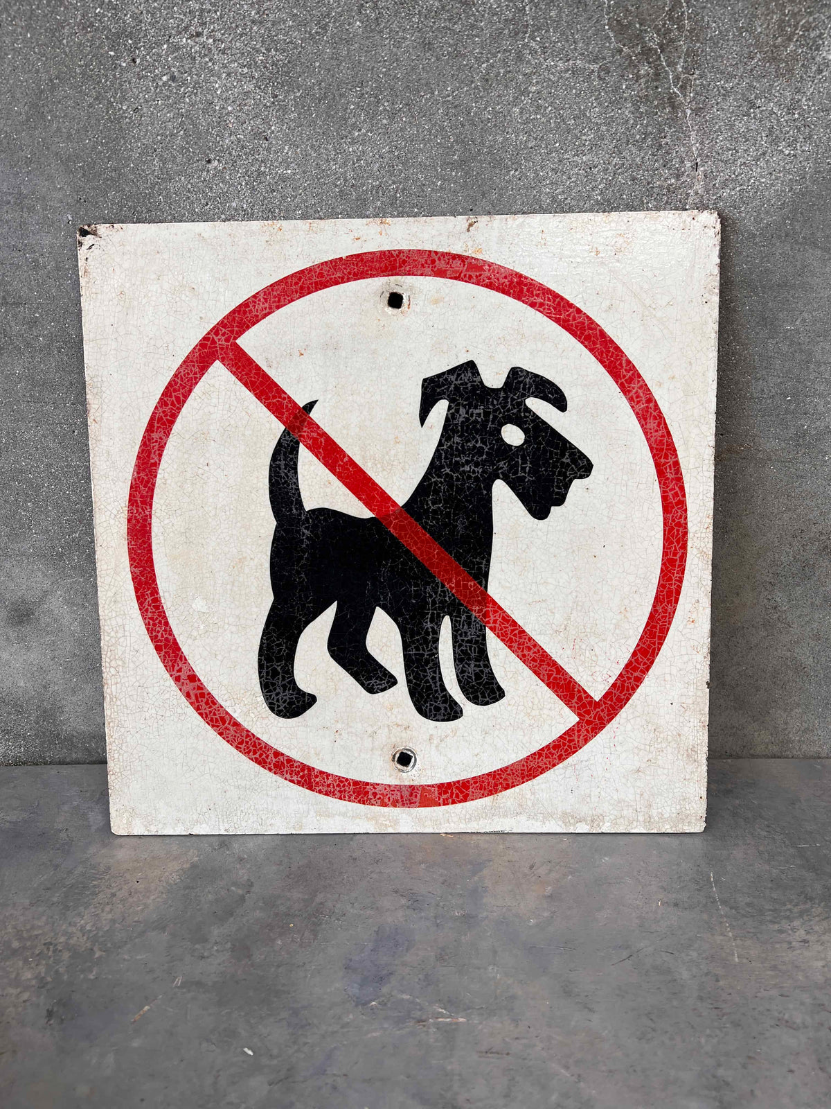 Vintage Metal Sign - No Dogs