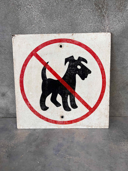 Vintage Metal Sign - No Dogs