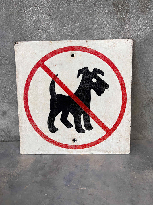 Vintage Metal Sign - No Dogs