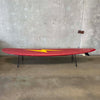 9' Vintage Surfboard Bench With Hairpin Legs