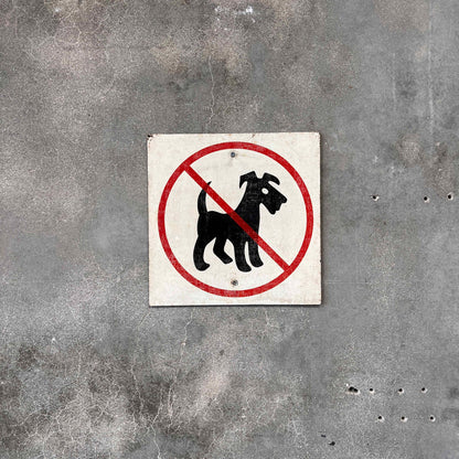 Vintage Metal Sign - No Dogs
