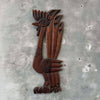 Vintage Evelyn Ackerman Style Carved Wood Peacock Wall Sculpture