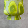 Late 60s Murano Green w/ White Spots Hand Blown Glass Swag Lamp