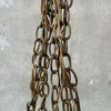 Late 60s Murano Green w/ White Spots Hand Blown Glass Swag Lamp