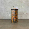 Vintage Morrocan Wood Painted Side Table