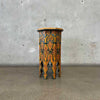 Vintage Morrocan Wood Painted Side Table