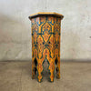 Vintage Morrocan Wood Painted Side Table