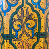 Vintage Morrocan Wood Painted Side Table