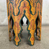 Vintage Morrocan Wood Painted Side Table
