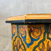 Vintage Morrocan Wood Painted Side Table