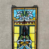 Vintage Stained Glass Panel w/Hanging Loops