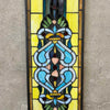Vintage Stained Glass Panel w/Hanging Loops