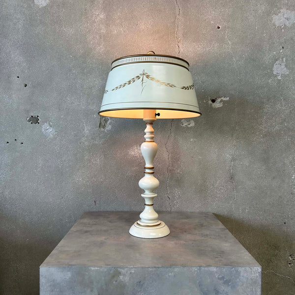 Vintage Toleware Table Lamp