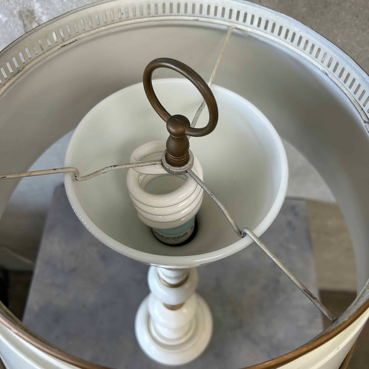 Vintage Toleware Table Lamp