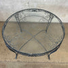Vintage Salterini Patio Set Glass Top on Wrought Iron Base w/ Four Chairs