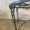 Vintage Salterini Patio Set Glass Top on Wrought Iron Base w/ Four Chairs