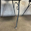 Vintage Salterini Patio Set Glass Top on Wrought Iron Base w/ Four Chairs