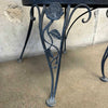 Vintage Salterini Patio Set Glass Top on Wrought Iron Base w/ Four Chairs