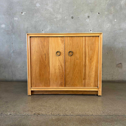 MCM Two Door Cabinet 1960s Restored Solid Wood & Veneers Natural Finish #1