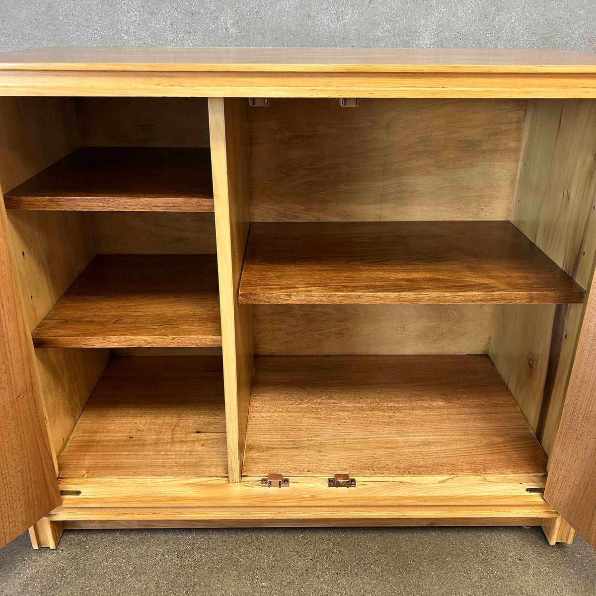 MCM Two Door Cabinet 1960s Restored Solid Wood & Veneers Natural Finish #1