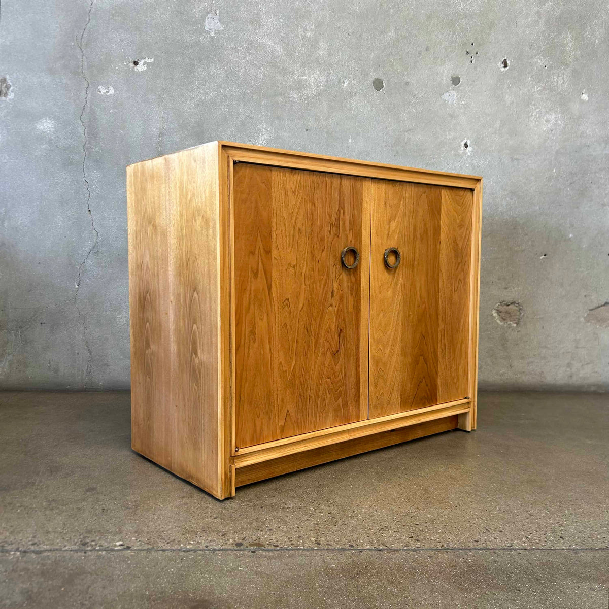 MCM Two Door Cabinet 1960s Restored Solid Wood & Veneers Natural Finish #2
