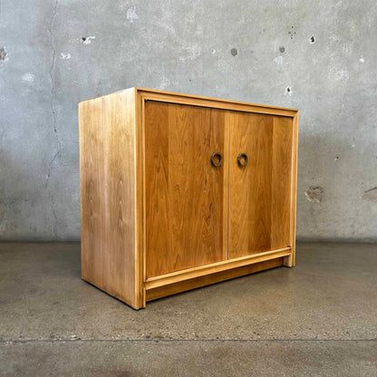 MCM Two Door Cabinet 1960s Restored Solid Wood & Veneers Natural Finish #2