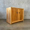 MCM Two Door Cabinet 1960s Restored Solid Wood & Veneers Natural Finish #2