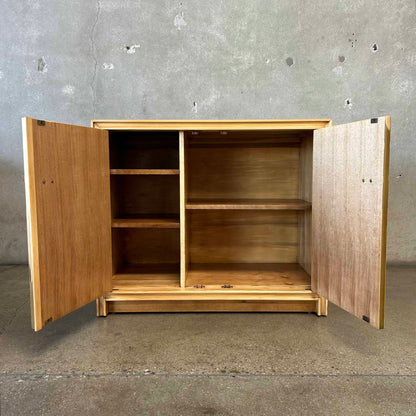 MCM Two Door Cabinet 1960s Restored Solid Wood & Veneers Natural Finish #2