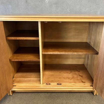 MCM Two Door Cabinet 1960s Restored Solid Wood & Veneers Natural Finish #2