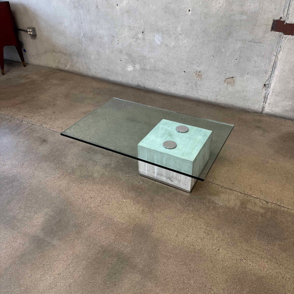 Concrete & Glass SAPO Coffee Table by Sergio & Giorgio Saporiti