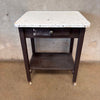 Vintage Industrial Porcelain Enamel Bar Cart