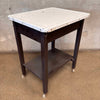 Vintage Industrial Porcelain Enamel Bar Cart