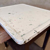 Vintage Industrial Porcelain Enamel Bar Cart